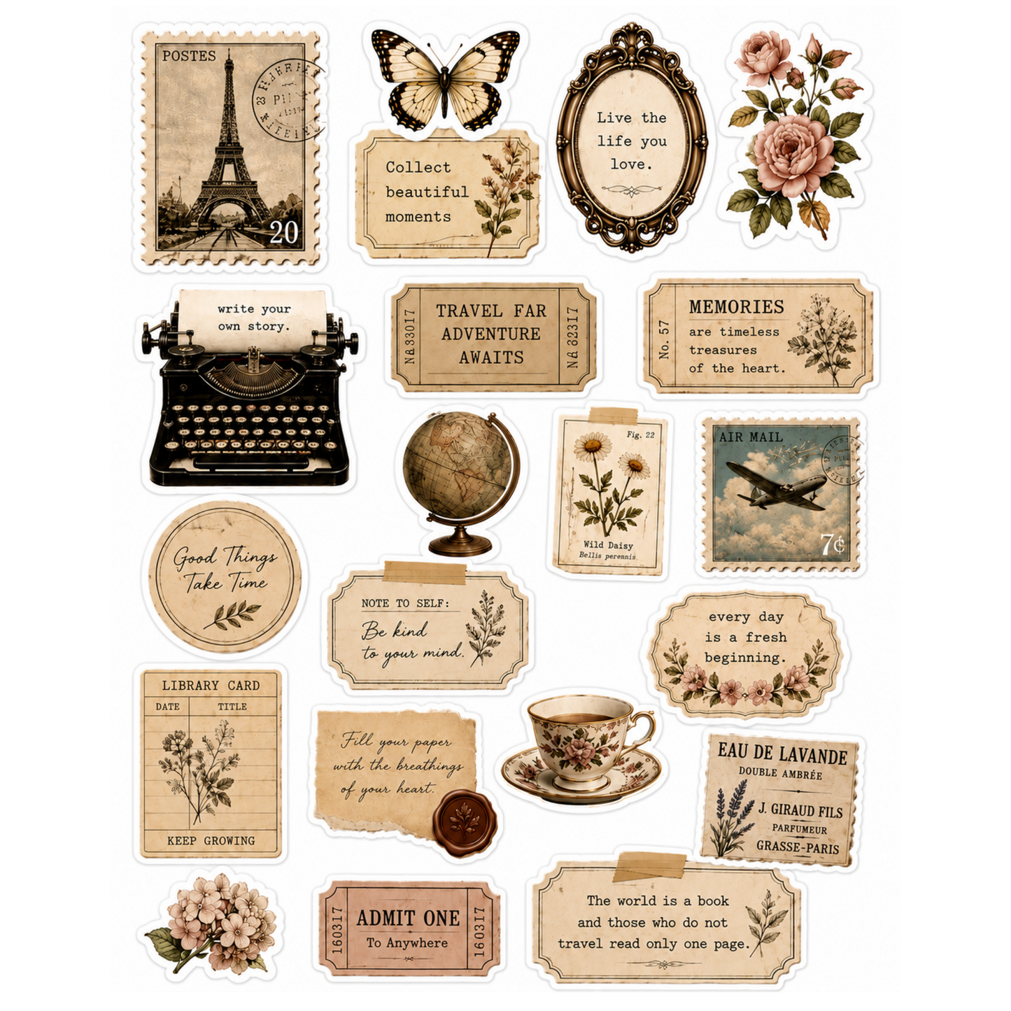 Vintage Voyage Stickers