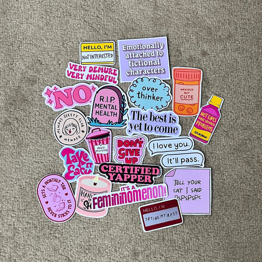 Too Glam to Give a Damn Sticker Set