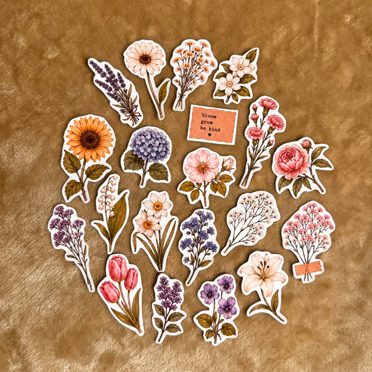 Vintage Flowers Stickers