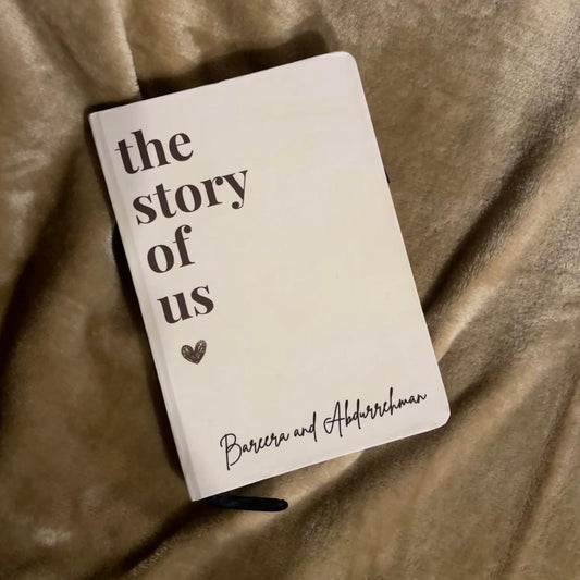 The Story of Us Hardcover Notebook - Customise your name